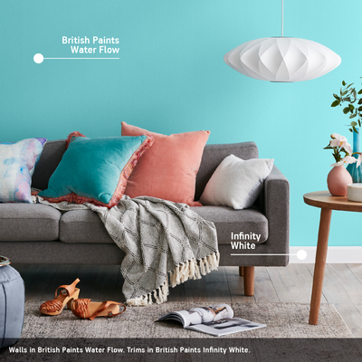 British Paints White Low Sheen Interior Paint 10L Easy To Clean