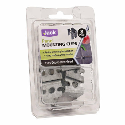 Jack Panel Mounting Clips - 8 Pack - Hot-Dip Galvanised Steel - Durable
