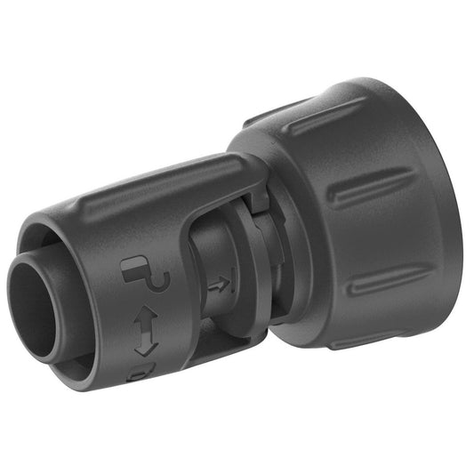 Gardena 13mm Thread Micro Irrigation Tap Fitting - Black - Durable Connection