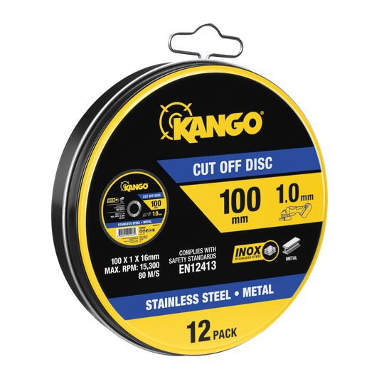 Kango Metal Cut Off Discs - 100mm - 12 Pack - Inox-Free - Durable - Auzzistore