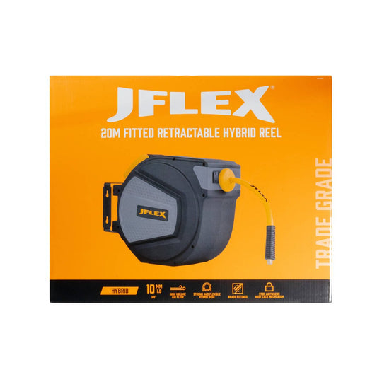 Jflex 20m Premium Hybrid Hose Reel - Kink-Resistant - Auto-Rewind – view 2 - Auzzistore
