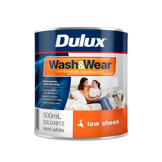 Dulux Vivid White Low Sheen Interior Paint 500ml - Washable - Low VOC - Auzzistore