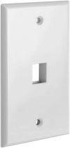 1 Port QuickPort Outlet Wall Plate Face Plate | Single Gang White