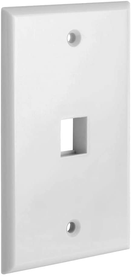 1 Port QuickPort outlet Wall Plate face plate, Single Gang White | Auzzi Store