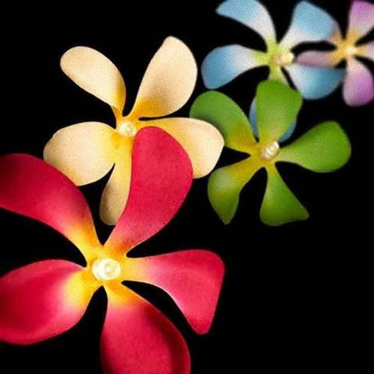 1 Set of 20 LED Tropical Bright Colous Frangipani Flower Battery String Lights Christmas Gift Home Wedding Party Decoration Outdoor Table Centrepiece | Auzzi Store