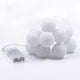 1 Set of 20 LED White 5cm Cotton Ball Battery Powered String Lights Christmas Gift Home Wedding Party Bedroom Decoration Outdoor Indoor Table Centrepiece | Auzzi Store