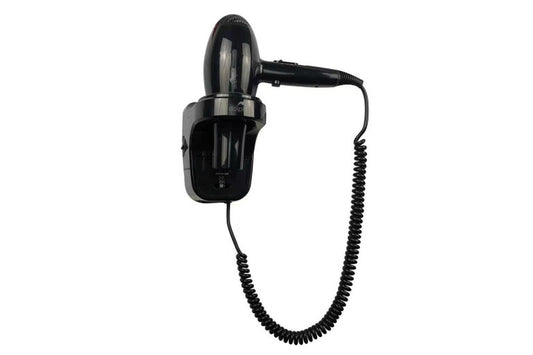 Dolphy Wall-Mounted Hair Dryer 1800W Black DPHD0025, Dual Heat & Speed, Energy Efficient