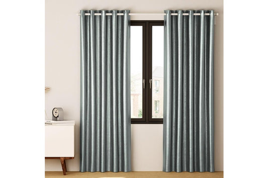 Artiss 2X Blockout Curtains Eyelet 240x230cm Grey Shine