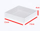 10-Pack 15cm Square Invitation Coaster Favor Gift Box - 4cm Deep - White Card with Clear Slide-On PVC Lid | Auzzi Store