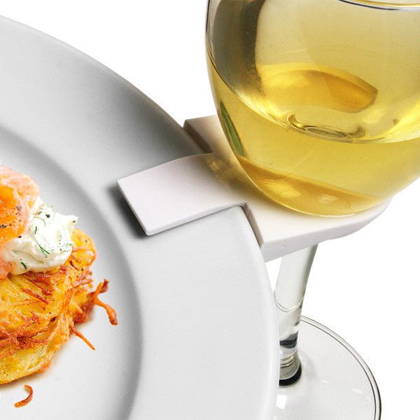 10 Pack Of 75mm White Wine Glass Dinner Lunch Plate Clip Holder - Stand Up Buffet Party  - Promotion Merchandise Gift | Auzzi Store