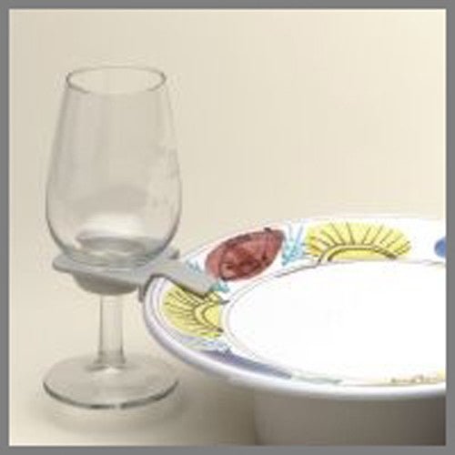 10 Pack Of 75mm White Wine Glass Dinner Lunch Plate Clip Holder - Stand Up Buffet Party  - Promotion Merchandise Gift | Auzzi Store