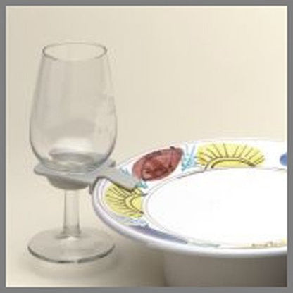 10 Pack Of 75mm White Wine Glass Dinner Lunch Plate Clip Holder - Stand Up Buffet Party  - Promotion Merchandise Gift | Auzzi Store