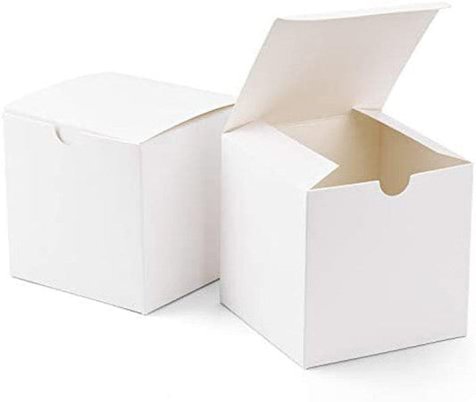 10-Pack White 5cm Square Cube Card Gift Box - Wedding, Jewelry, Party Favor | Auzzi Store