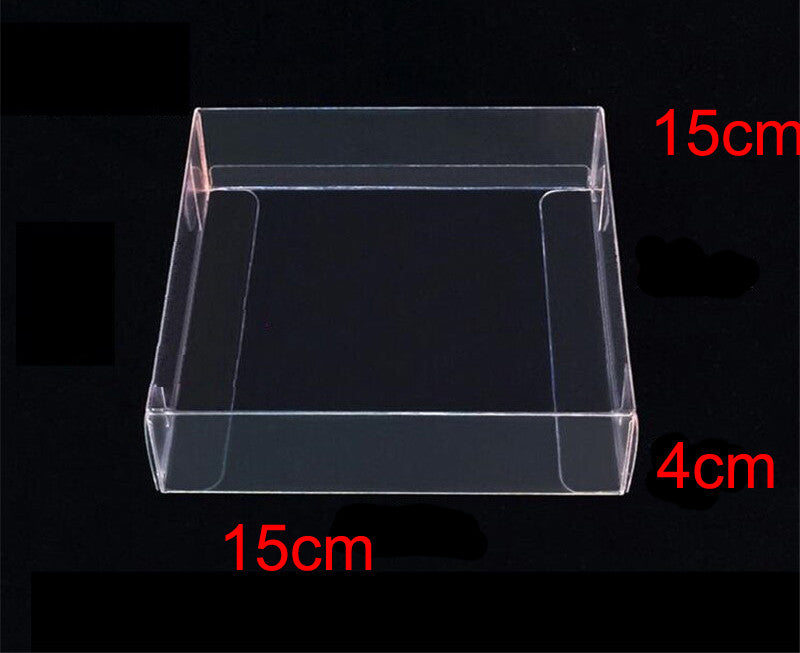 10 Pack of 15*15*4cm Clear PVC Plastic Folding Packaging Small rectangle/square Boxes for Wedding Jewelry Gift Party Favor Model Candy Chocolate Soap Box | Auzzi Store