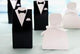 10 Pack of 5 Bride Gown and 5 Groom Tux Wedding Bridal Bomboniere Favor Candy Choc Almond Box - NW | Auzzi Store