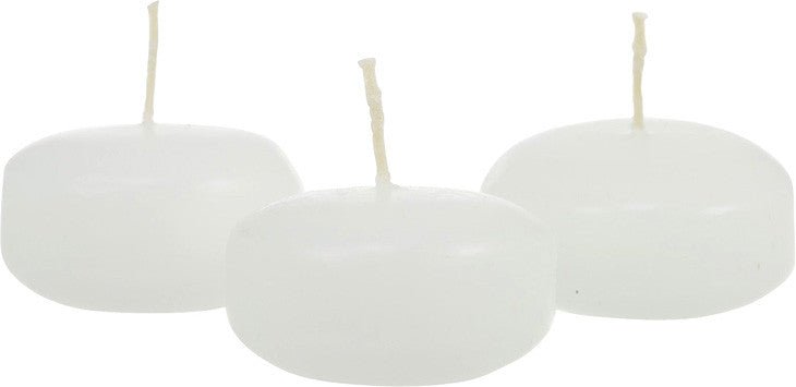 10 Pack of 6 Hour White Floating Candles - 5.8cm diameter - wedding party decoration | Auzzi Store