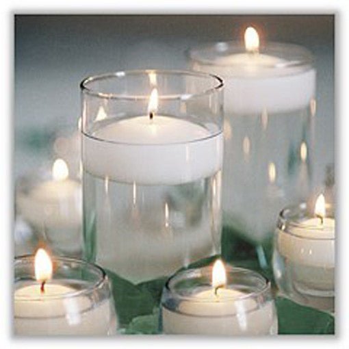 10 Pack of 6 Hour White Floating Candles - 5.8cm diameter - wedding party decoration | Auzzi Store