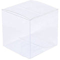 10 Pack of 6cm Clear PVC Plastic Folding Packaging Small rectangle/square Boxes for Wedding Jewelry Gift Party Favor Model Candy Chocolate Soap Box