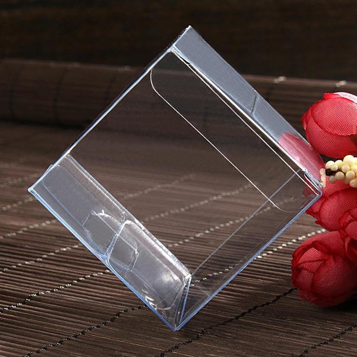 10 Pack of 7cm Clear PVC Plastic Folding Packaging Small rectangle/square Boxes for Wedding Jewelry Gift Party Favor Model Candy Chocolate Soap Box | Auzzi Store