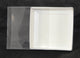 10 Pack of 8cm Square Wedding Invitation Coaster Favor Function product Presentation Cookie Biscuit Patisserie Gift Box - 2cm deep - White Card with Clear Slide On PVC Lid | Auzzi Store