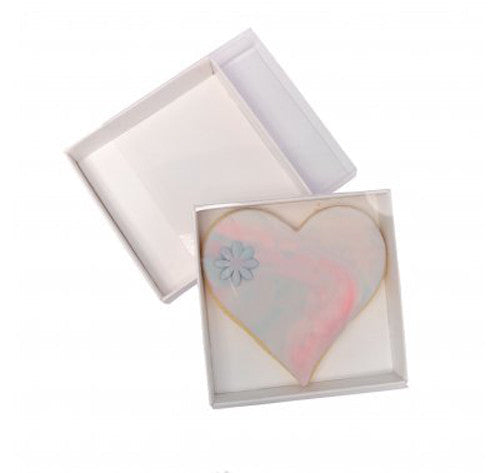 10 Pack of 8cm Square Wedding Invitation Coaster Favor Function product Presentation Cookie Biscuit Patisserie Gift Box - 2cm deep - White Card with Clear Slide On PVC Lid | Auzzi Store