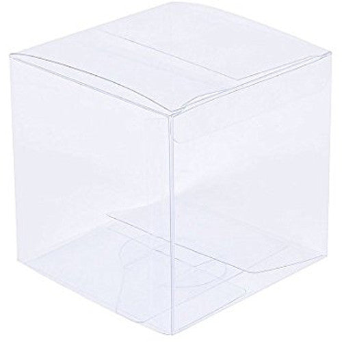 10 Pack of 9cm Sqaured Cube Gift Box -  Product Showcase Clear Plastic Shop Display Storage Packaging Box | Auzzi Store