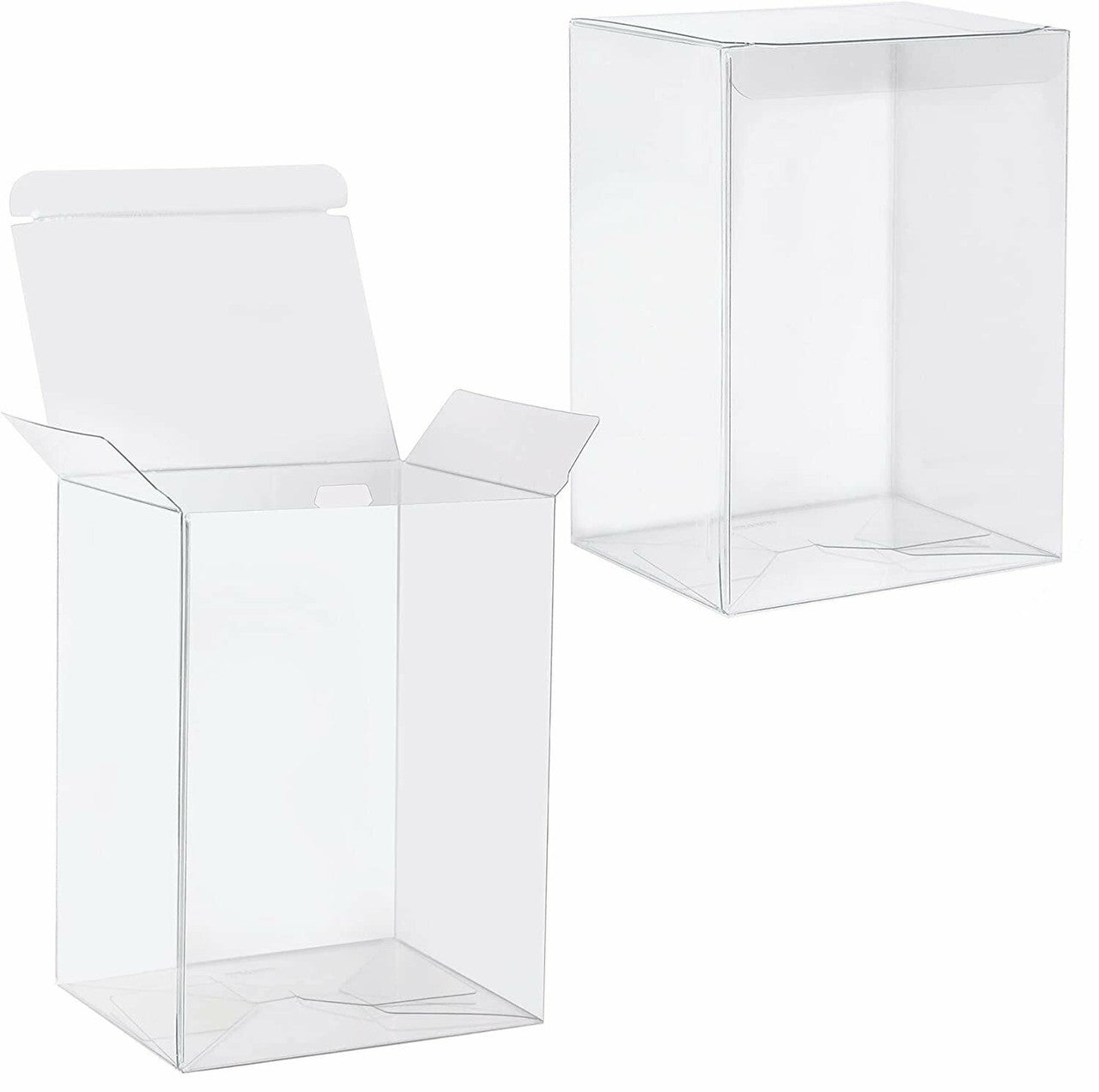 10 Pack of Large Plastic 22x14.5cm Rectangle Cube Box - Exhibition Gift Product Showcase Clear Plastic Shop Display Storage Packaging Box | Auzzi Store