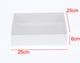 10 Pack of White Card Box - Clear Slide On Lid - 25 x 25 x 6cm - Large Beauty Product Gift Giving Hamper Tray Merch Fashion Cake Sweets Xmas | Auzzi Store