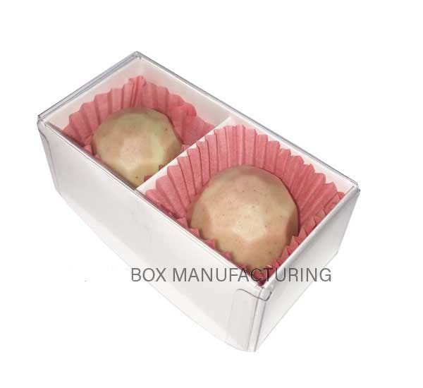 10 Pack of White Card Chocolate Sweet Soap Product Reatail Gift Box - 2 Bay Compartments - Clear Slide On Lid - 8x4x3cm | Auzzi Store