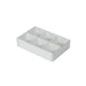 10 Pack of White Card Chocolate Sweet Soap Product Reatail Gift Box - 6 Bay Compartments - Clear Slide On Lid - 12x8x3cm | Auzzi Store