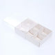 10 Pack of White Card Chocolate Sweet Soap Product Reatail Gift Box - 6 Bay Compartments - Clear Slide On Lid - 12x8x3cm | Auzzi Store