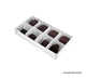 10 Pack of White Card Chocolate Sweet Soap Product Reatail Gift Box - 8 bay 3cm Compartments - Clear Slide On Lid - 16x8x3cm | Auzzi Store