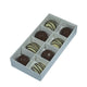 10 Pack of White Card Chocolate Sweet Soap Product Reatail Gift Box - 8 bay 3cm Compartments - Clear Slide On Lid - 16x8x3cm | Auzzi Store