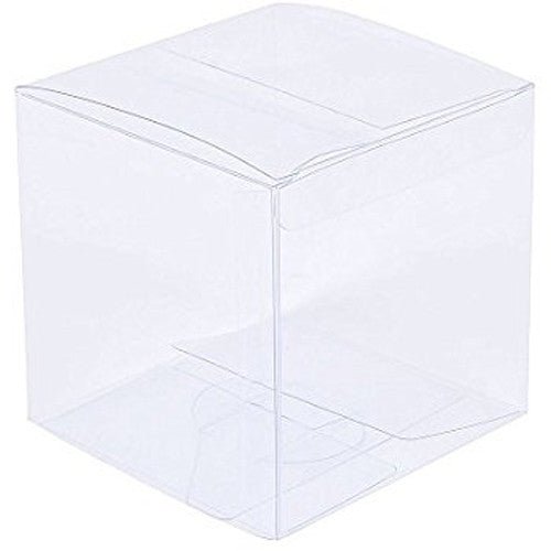10 Piece Pack -PVC Clear See Through Plastic 15cm Square Cube Box - Large Bomboniere Product Exhibition Gift | Auzzi Store