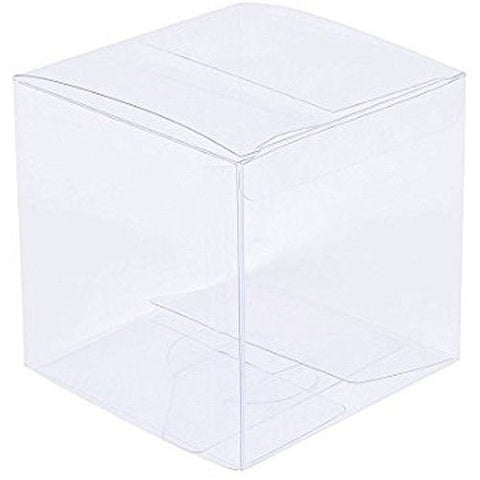 10 Piece Pack -PVC Clear See Through Plastic 15cm Square Cube Box - Large Bomboniere Product Exhibition Gift | Auzzi Store
