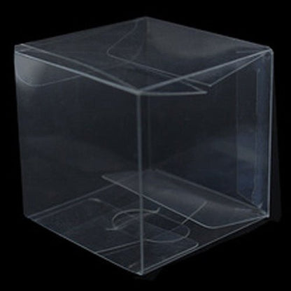 10 Piece Pack -PVC Clear See Through Plastic 15cm Square Cube Box - Large Bomboniere Product Exhibition Gift | Auzzi Store