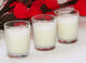 10 White Wax Clear Glass Holder Votive Candle - Wedding Event Centrepiece Table Decoration | Auzzi Store