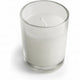10 White Wax Clear Glass Holder Votive Candle - Wedding Event Centrepiece Table Decoration | Auzzi Store