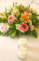 10 White Wax Clear Glass Holder Votive Candle - Wedding Event Centrepiece Table Decoration | Auzzi Store