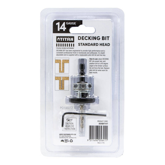 Titan 14g Decking Countersink Tool - 12-14G Two-in-One - Depth Adjustable - 110mm x 195mm x 35mm – view 2 - Auzzistore