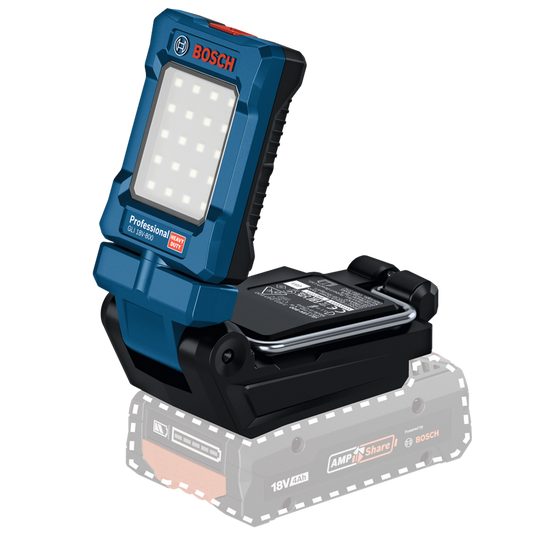 Bosch 18V Professional Work Light 800lm - 360° Swivel 180° Tilt - Compact