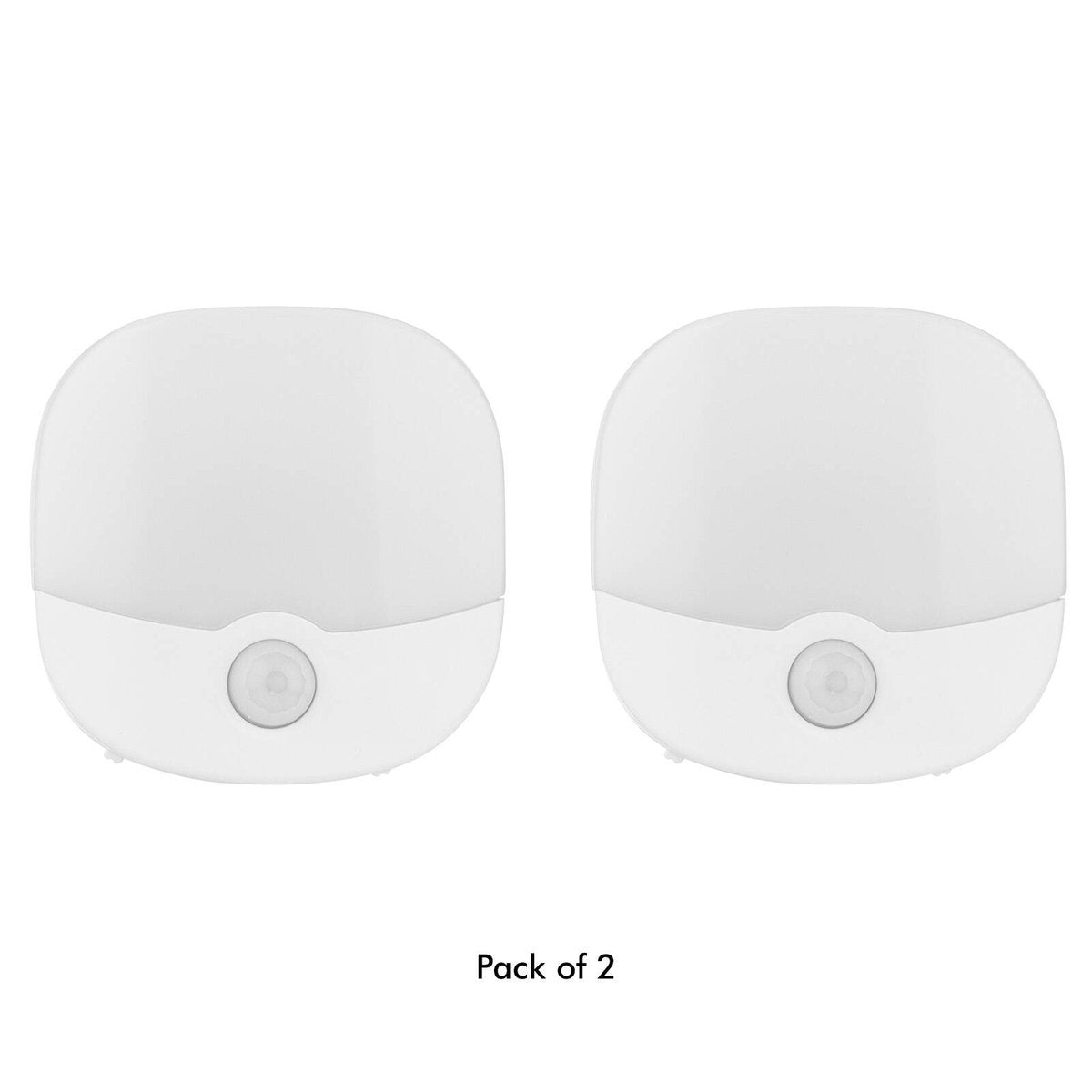 Arlec Rechargeable Motion Square Night Light 2 Pack - 67 x 22mm - White - Wireless