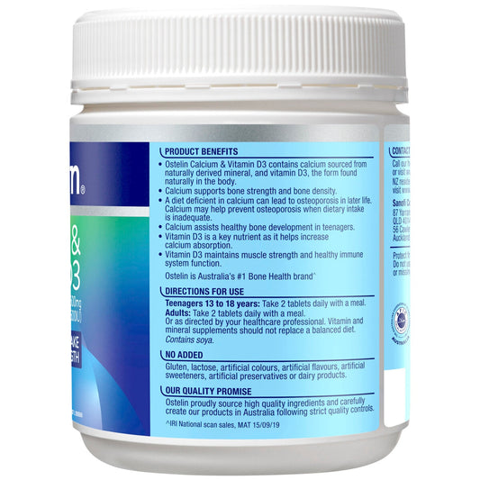 Ostelin Calcium And Vitamin D3 400 Tablets - Bone Strength, Healthy Development, Calcium Absorption – view 2