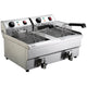 Devanti Electric Commercial Chip Cooker Deep Fryer Twin Frying Basket Countertop 20L CDF-DR20-DOUBLE-SI – view 2