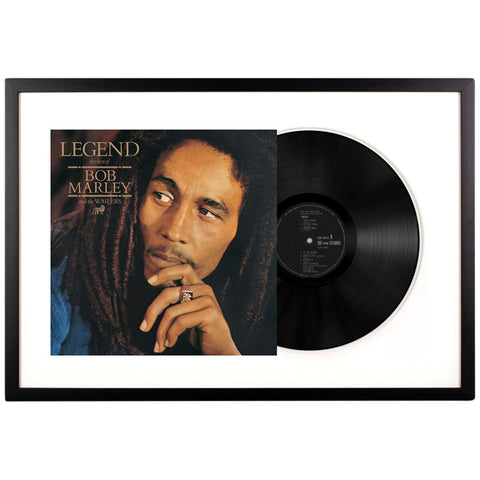 Vinyl Art Bob Marley Legend Framed Record Wall Art 750 x 475mm Wood Frame