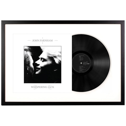 Vinyl Art John Farnham Whispering Jack Framed Record Wall Art 750 x 475mm Wood Frame