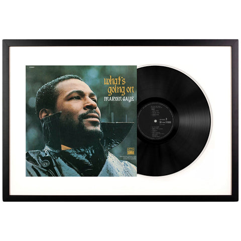 Vinyl Art Marvin Gaye What's Going On Framed Record Wall Art 750 x 475mm Wood Frame