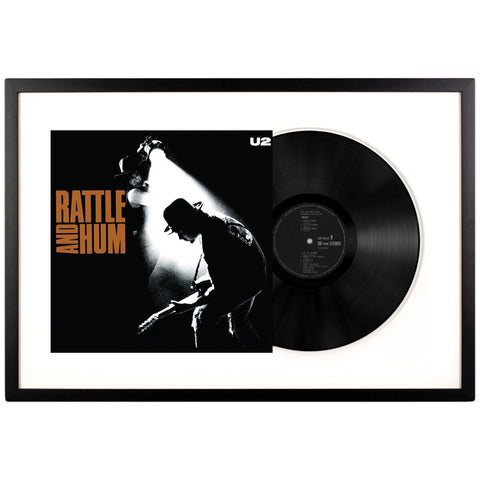 Vinyl Art U2 Rattle And Hum Framed Record Wall Art 750 x 475mm Wood Frame