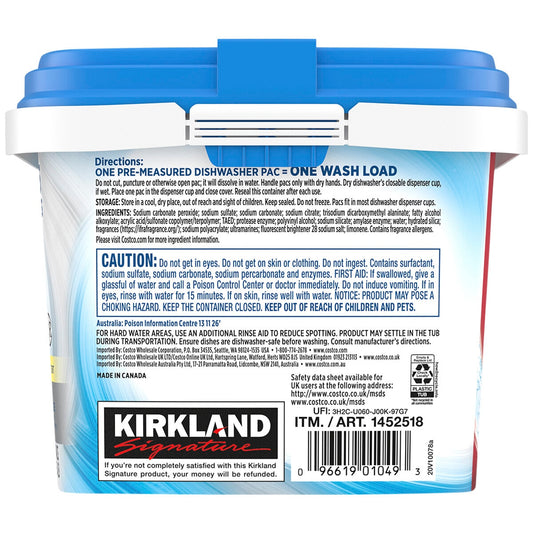 Kirkland Signature Safer Choice Dishwashing Pacs 2 x 115 Count – view 2