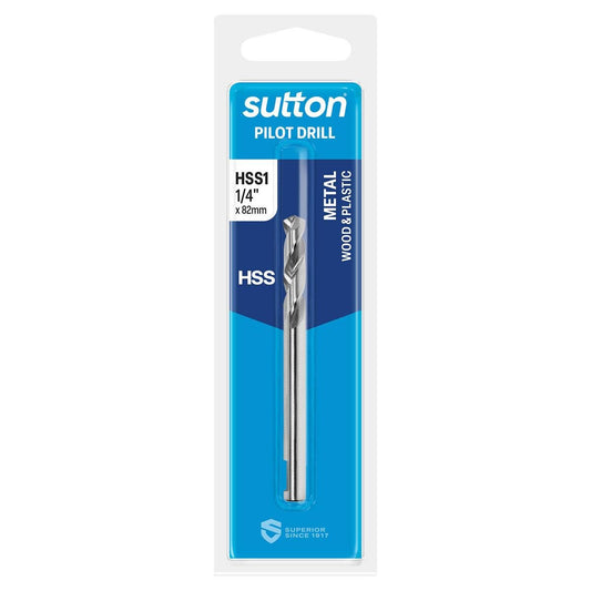Sutton Tools Holesaw Pilot Drill 1/4" x 82mm - Quick Release Arbor System - Auzzistore